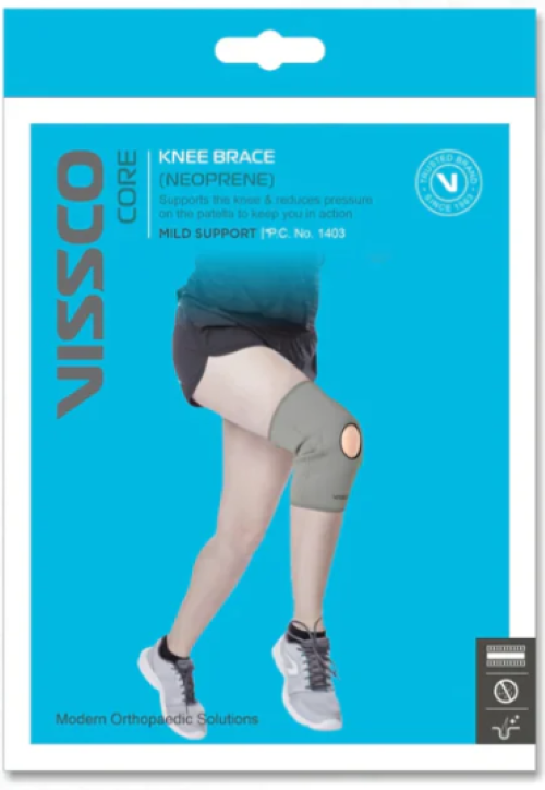 Neoprene Knee Brace - Durable & Stretchable Material | Ergonomic Design For Pain Relief & Injury Prevention, Open Patella Support In Gray, Available In S/m/l/xl/xxl