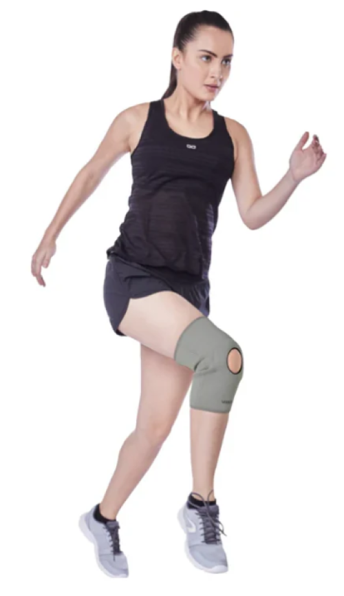 Neoprene Knee Brace - Durable & Stretchable Material | Ergonomic Design For Pain Relief & Injury Prevention, Open Patella Support In Gray, Available In S/m/l/xl/xxl