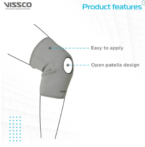 Neoprene Knee Brace - Durable & Stretchable Material | Ergonomic Design For Pain Relief & Injury Prevention, Open Patella Support In Gray, Available In S/m/l/xl/xxl