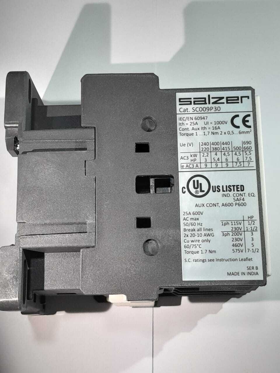 Contactor 9a 3pole Sc009p30 - Salzer