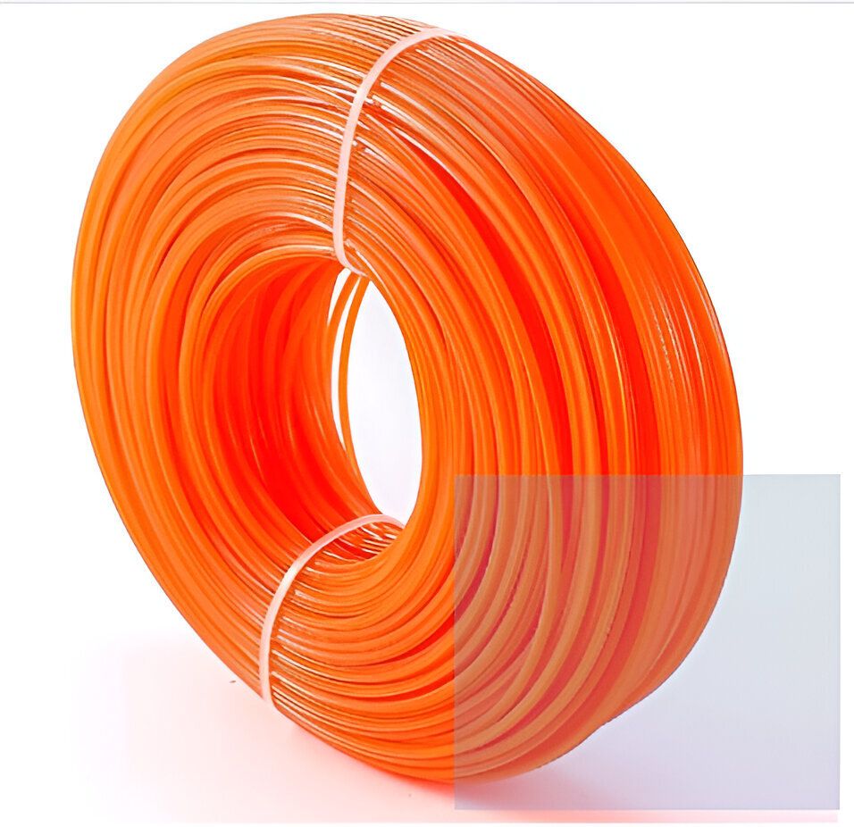 Premium Quality 50 Meter Square Nylon Rope For Grass Cutter (Pack Of 5) - Color: Orange