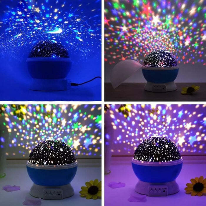 Colour Changing Star Projector Night Light - Abs Material, 4.7x4.7x5.3 Inches, Multicolor Lighting Effects | Perfect For Home Decoration, Kids' Rooms, And Event Ambiance