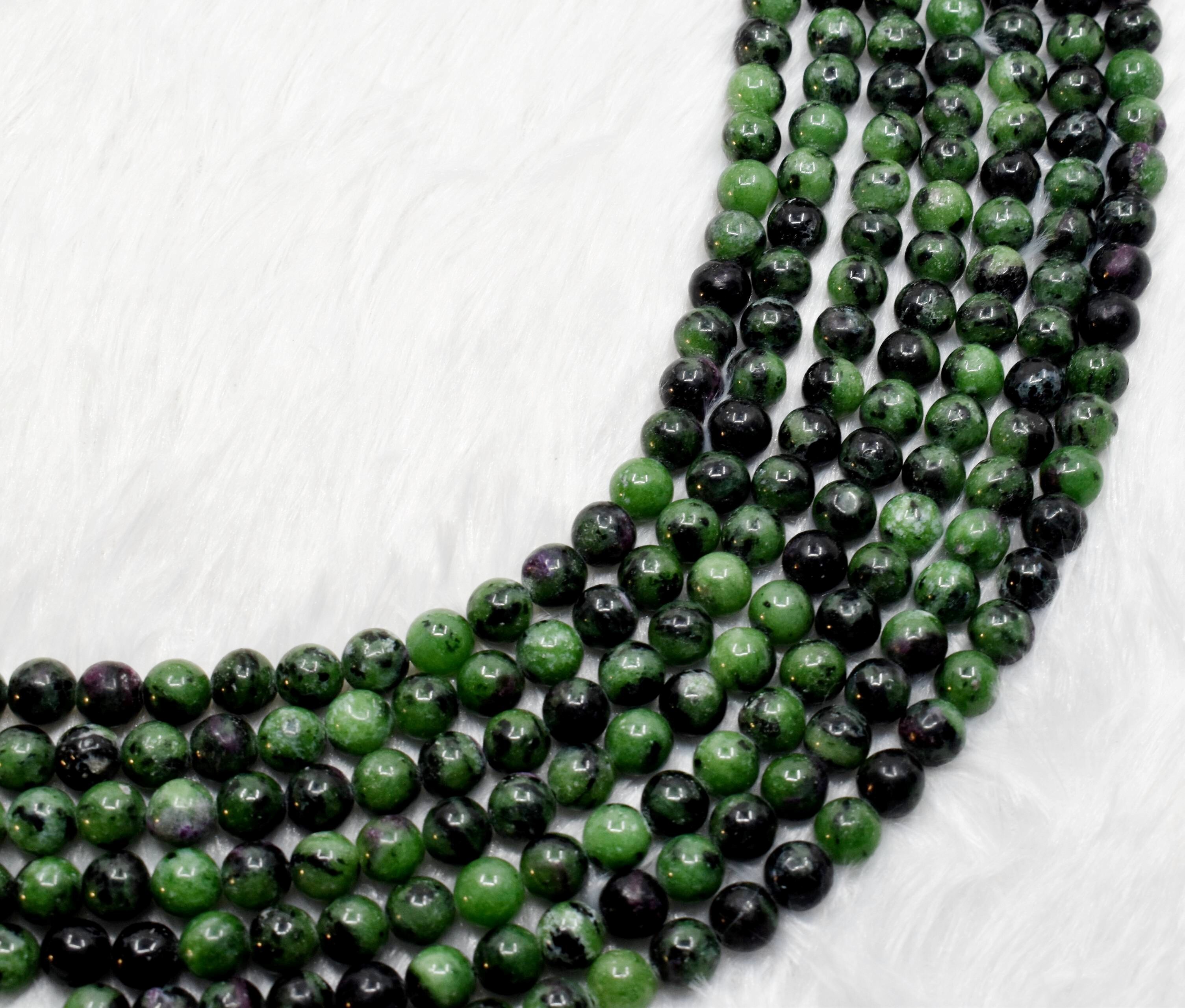 8mm Ruby Zosite Beads - 14.5 Inches Strand, Hand-polished, Round Stone Beads For Jewelry, Unique Rich Hue With Subtle Natural Specks
