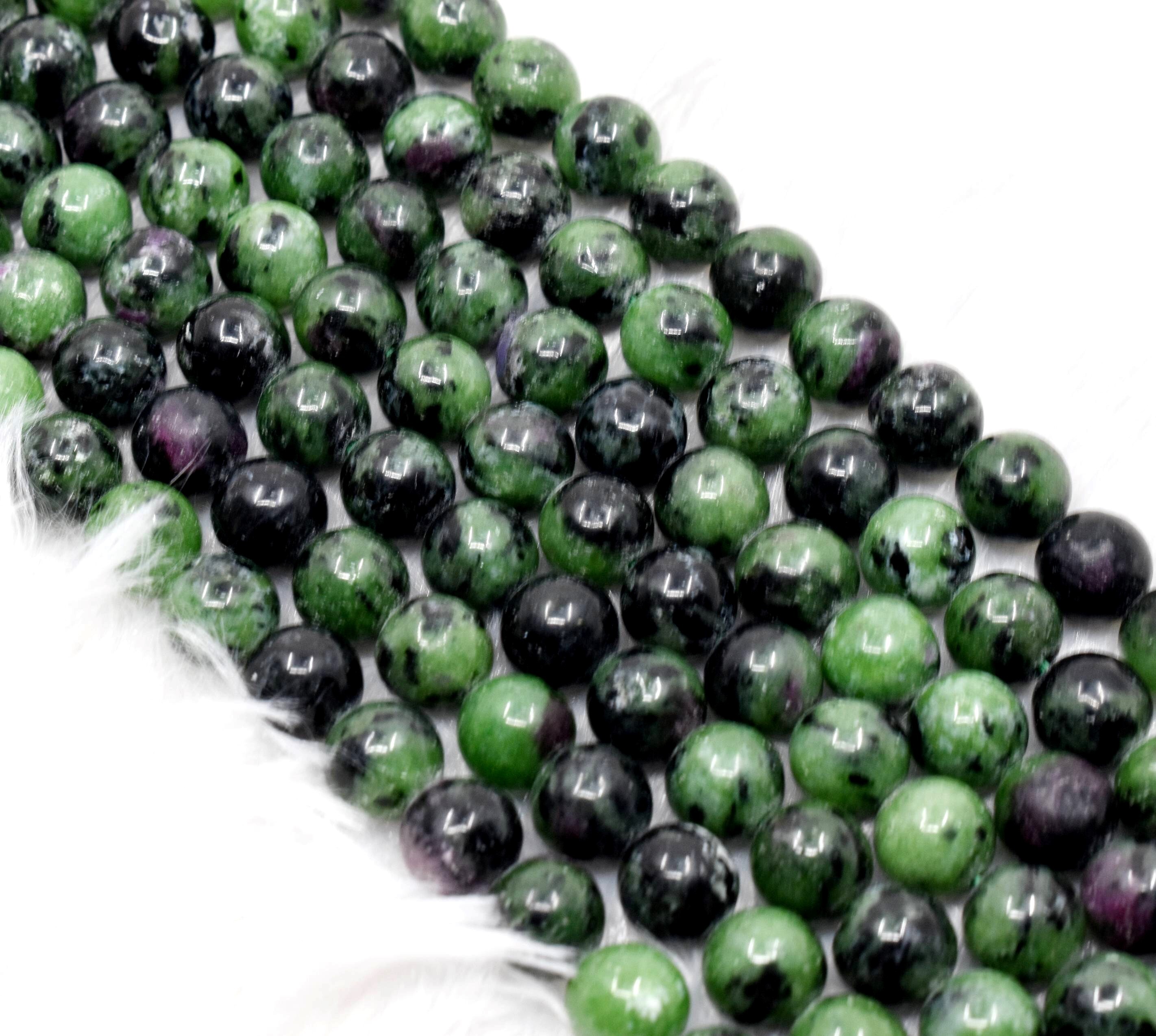 8mm Ruby Zosite Beads - 14.5 Inches Strand, Hand-polished, Round Stone Beads For Jewelry, Unique Rich Hue With Subtle Natural Specks