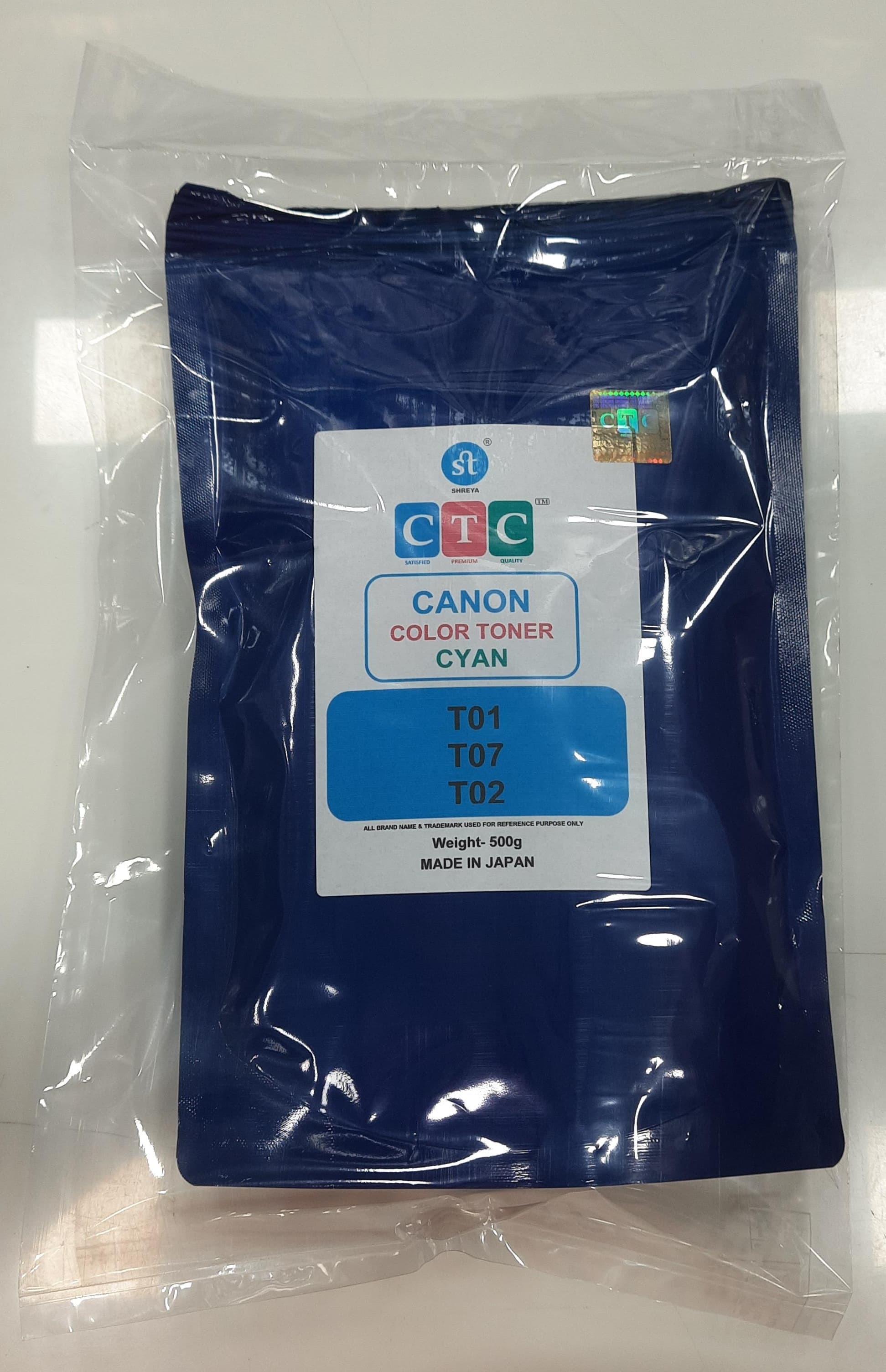 Ctc Canon T01 T07 T02 Cymk Color Toner Powder - Color: Cyan