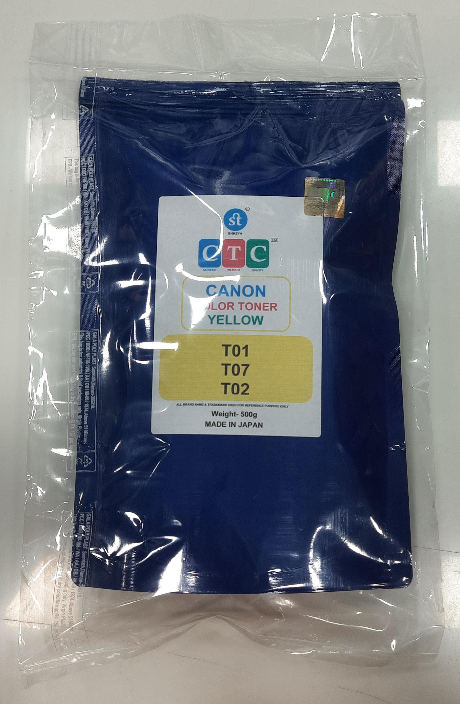 Ctc Canon T01 T07 T02 Cymk Color Toner Powder - Color: Cyan