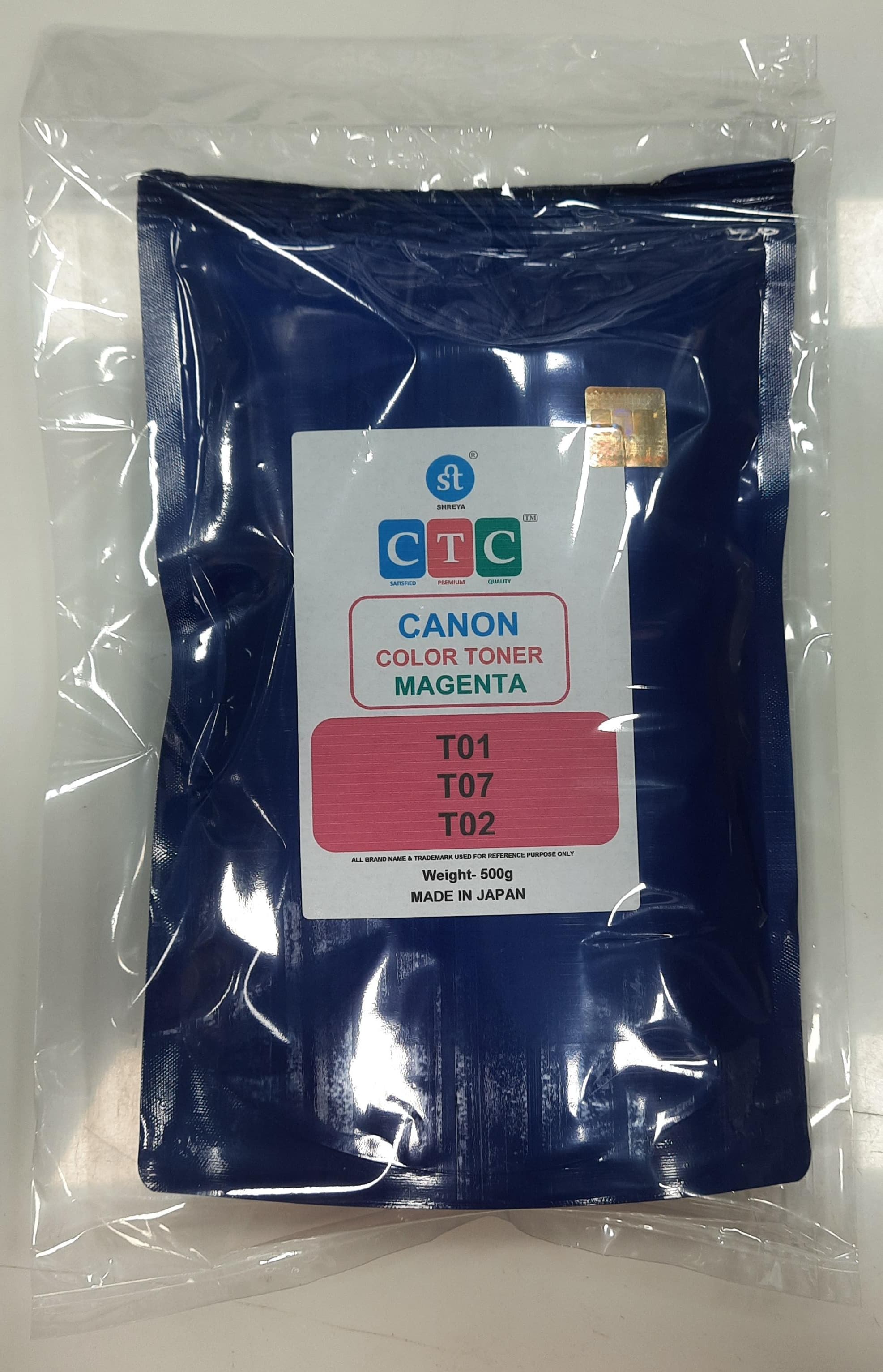 Ctc Canon T01 T07 T02 Cymk Color Toner Powder - Color: Cyan