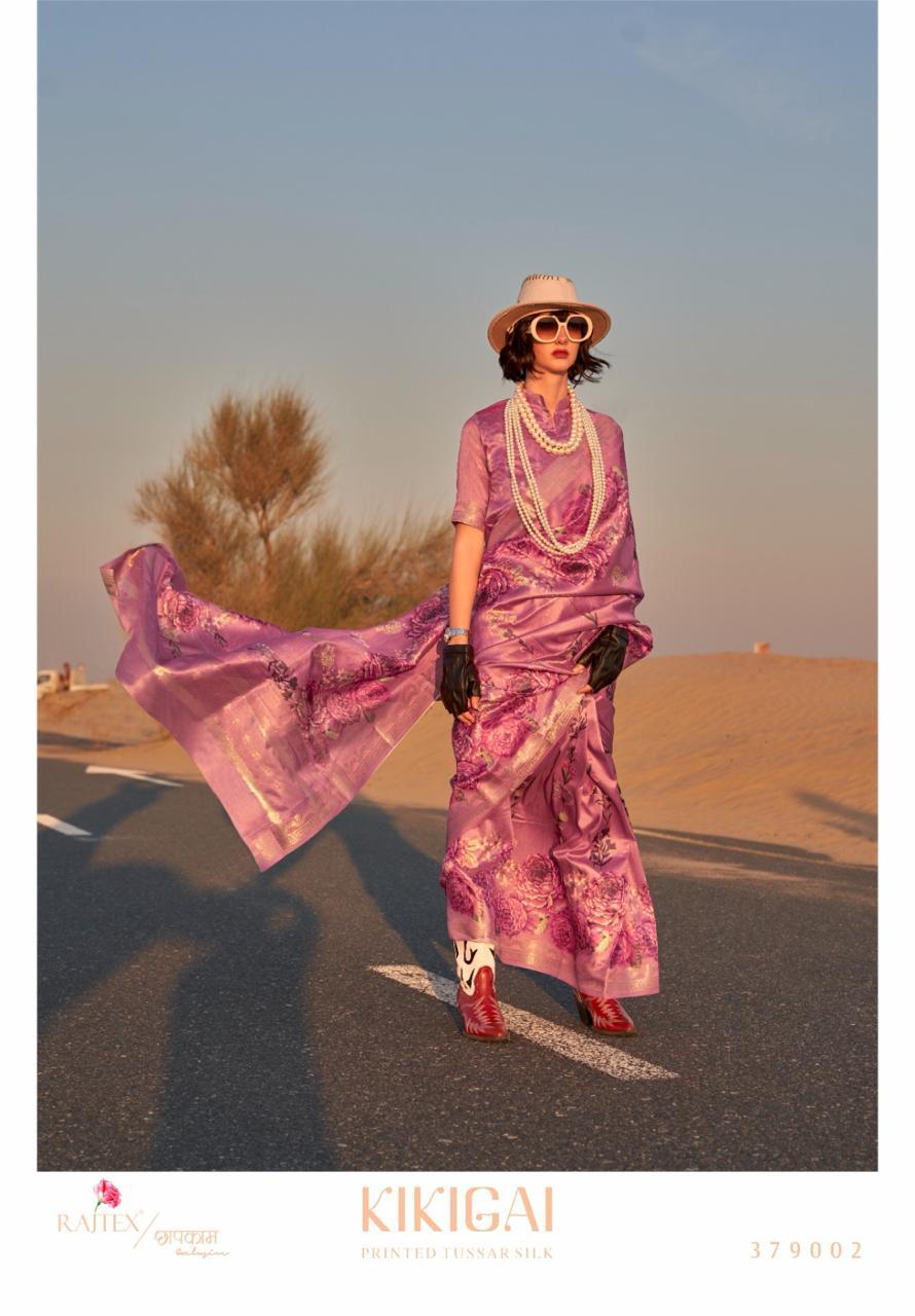 Latest Sarees Handwoven Tussar Silk - Printed- Zari Blouse & Pallu