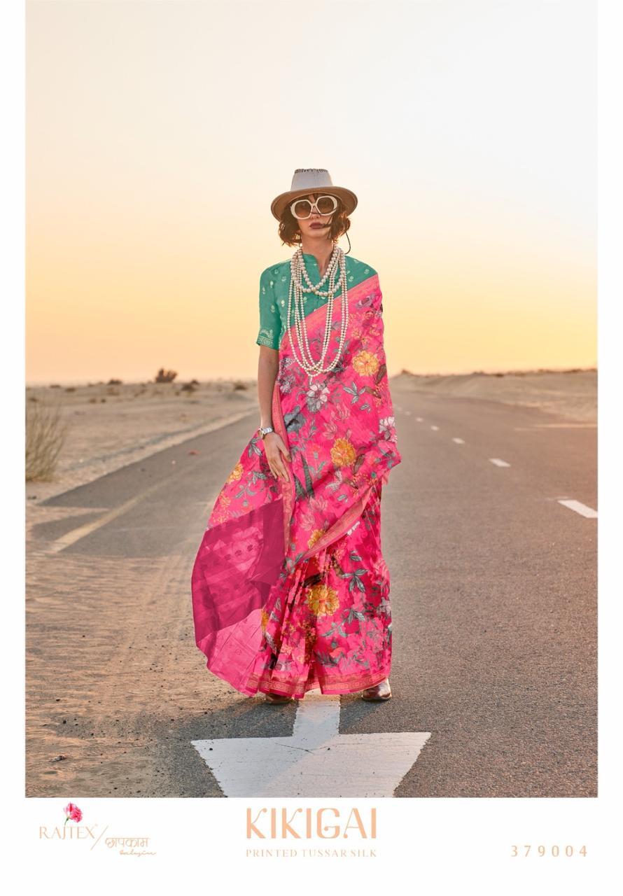 Latest Sarees Handwoven Tussar Silk - Printed- Zari Blouse & Pallu