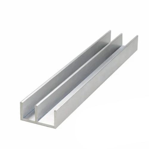 High Grade Aluminium Double Channel - 12 Feet, Rigid Rectangular Shape, Powder Coated Surface Treatment, Corrosion Resistant