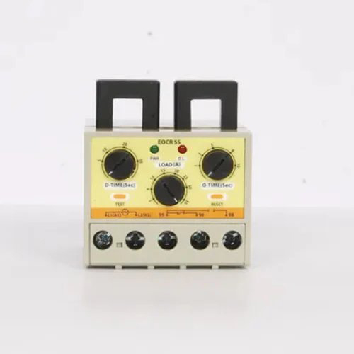 Electronic Motor Protection Relay - Silver Alloy Contacts, 70mm x 50mm x 60mm, Yellow & White | 5A at 250VAC, 10 Million Mechanical Life, Overload & Phase Failure Protection