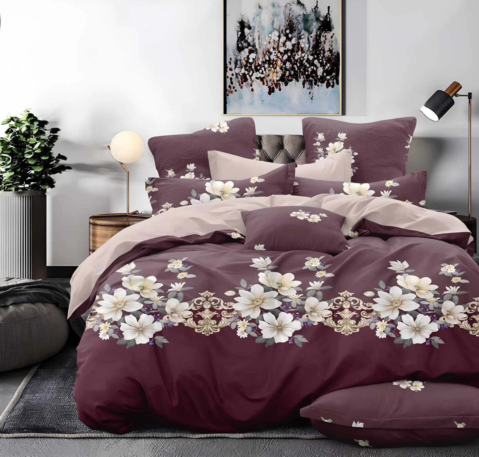 Sizzle 1+2 Bedding Set - Cotton Blend, 230 X 250 Cm Bedsheet With 45 X 70 Cm Pillow Cases, Lightweight With Anytime Wash Feature