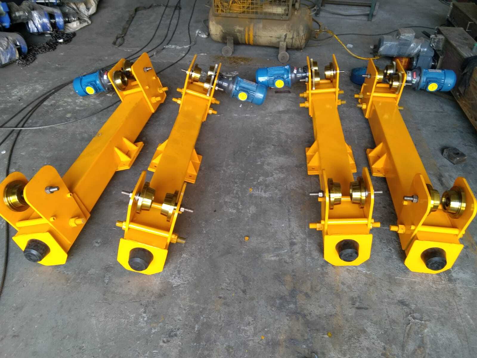 End Carriage Open Erection - Mild Steel, 22.5m Span, Hydraulic Power, Yellow Finish | 1-15 Ton Lifting Capacity, New Condition, High Quality Performance, Warranty Included