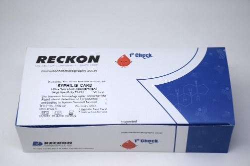 Syphilis Test Kit - 3rd Generation, 50 Tests Card & 100 Tests Strip | Antibody Detection For Treponema Pallidum, 100% Sensitivity, High Immunoreactivity