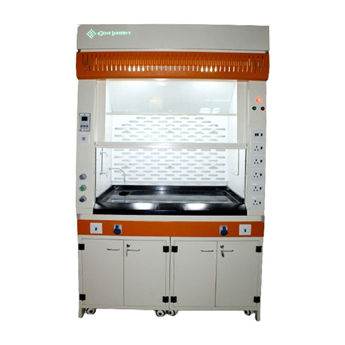 Lab Fume Hood - Steel, 2ft to 8ft Sizes | Customizable in White and Orange, Warranty Included