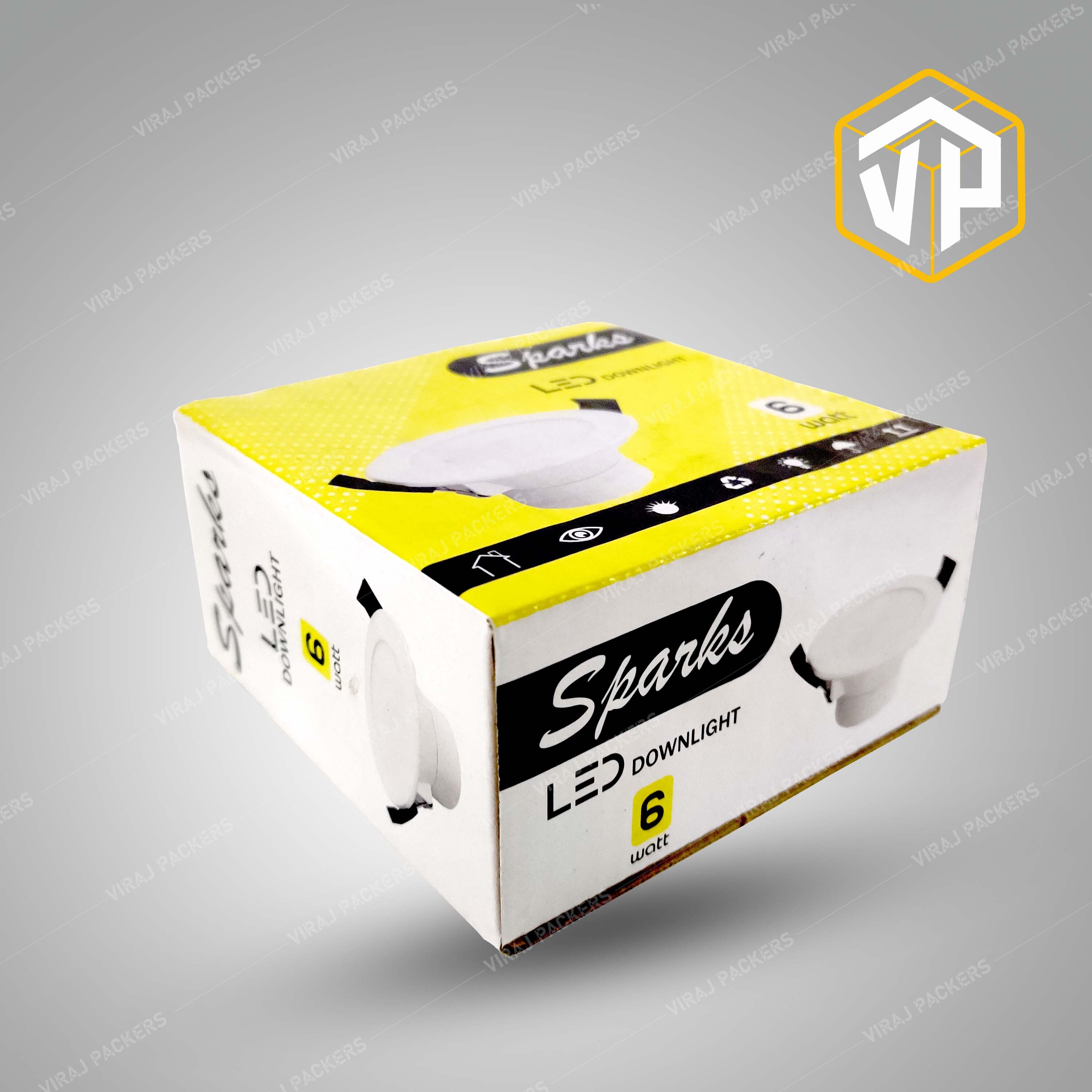 Customized Concealed Light Packaging Boxes - Unbleached Kraft Paperboard, Customized Size, Multi-color Options | Rectangular Shape For Electronic Use