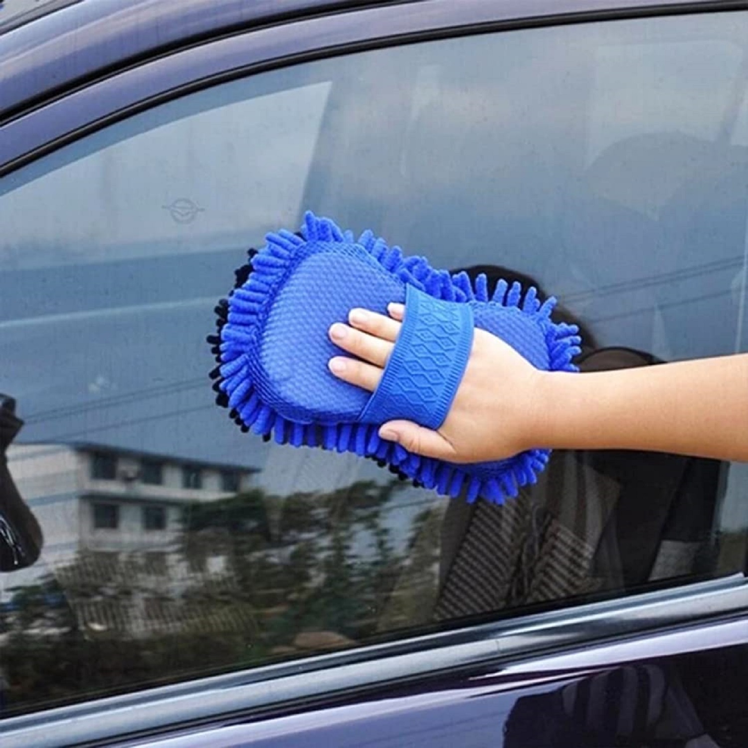 Multipurpose Car Wash Sponge - Large Size, Blue Color | Easily Clean Larger Areas, Scratch-free Design, Perfect For Versatile Car Cleaning