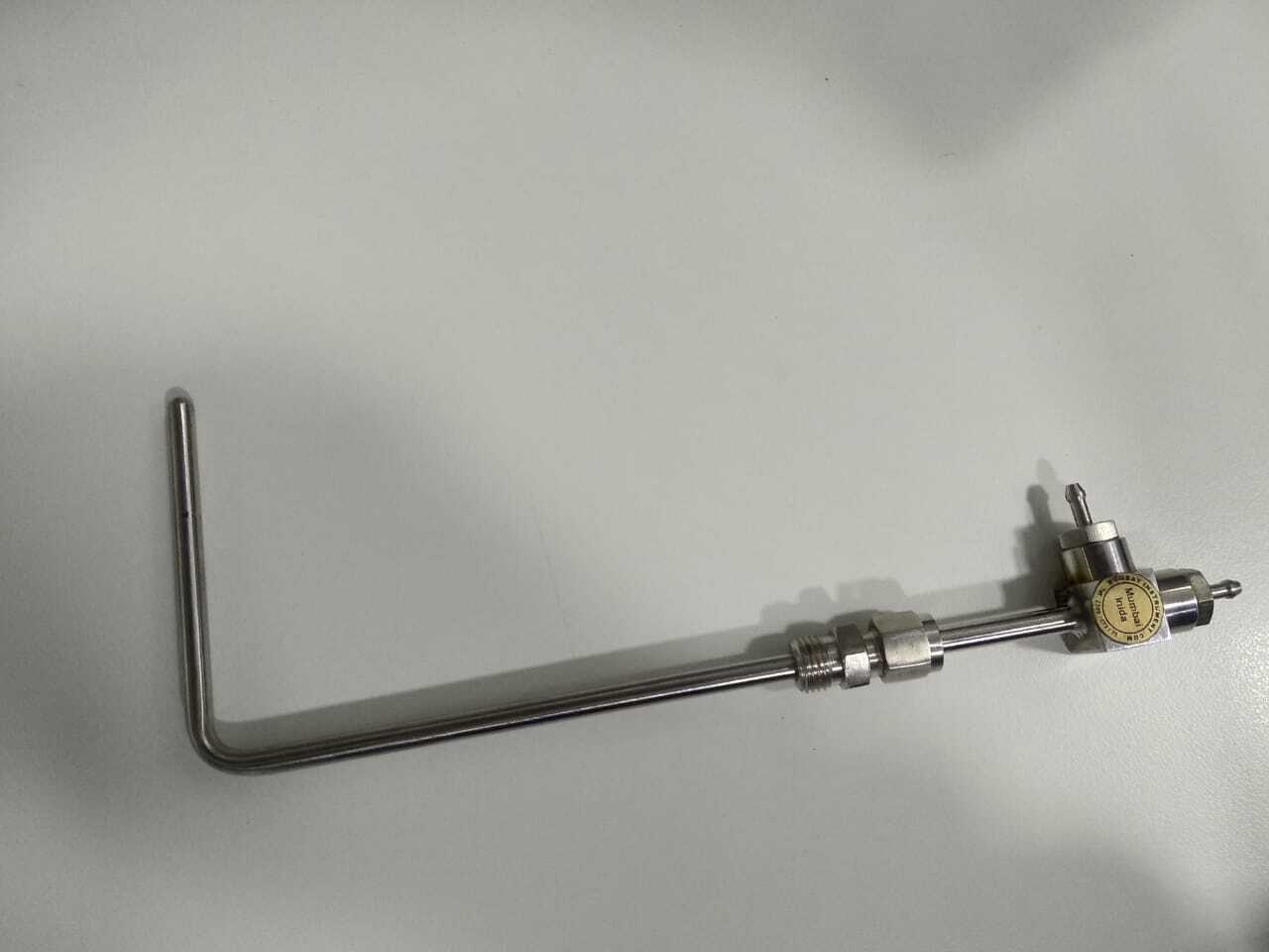 L-shape Pitot Tube - Ss.304, Adjustable Insert Length, Bsp(m) Connection With Nut-ferrule Fitting, 0-1000â°c For Air/gases Usage