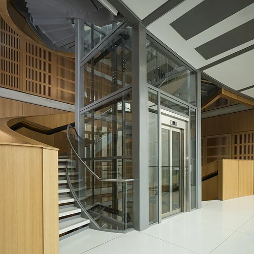 MRL Passenger Lift - Stainless Steel Construction, Electric AC Drive , Easy Operation with Calling Box Control