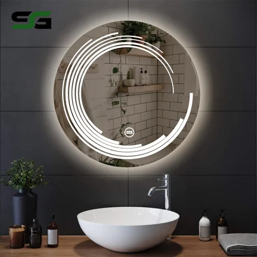 White Modern Led Round Mirror