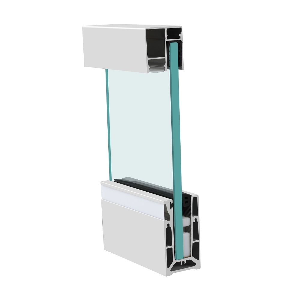 Silver Aluminium Plain Glass Railing Profile at Best Price in Rajkot ...