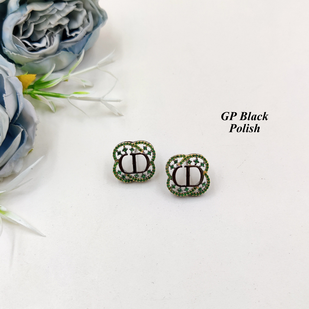 Elegant Studs - Copper Alloy, Multiple Sizes, White Polish | Zircon Stone, Imitation Jewelry, Perfect For Parties, Weddings, Engagements, And Everyday Wear