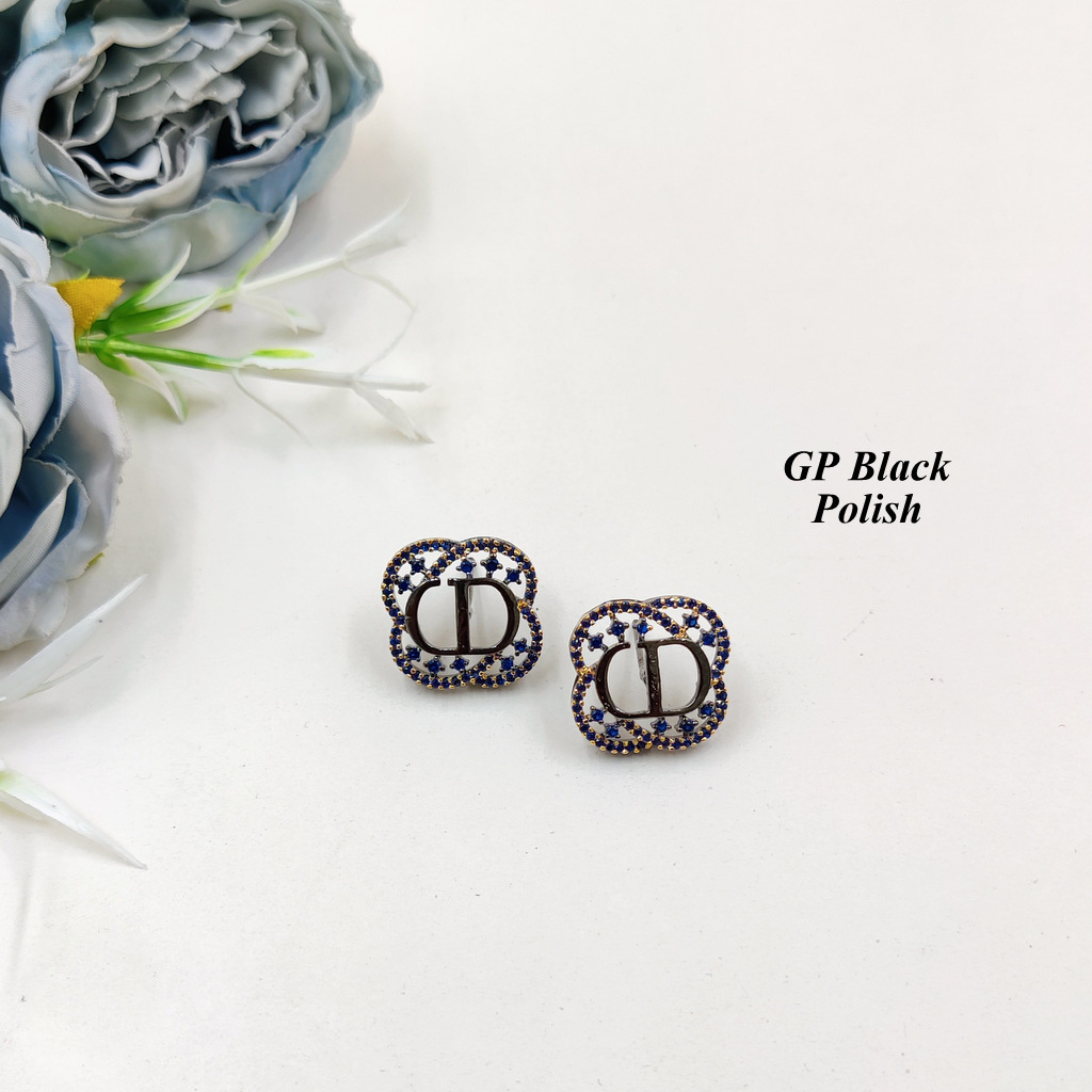 Elegant Studs - Copper Alloy, Multiple Sizes, White Polish | Zircon Stone, Imitation Jewelry, Perfect For Parties, Weddings, Engagements, And Everyday Wear