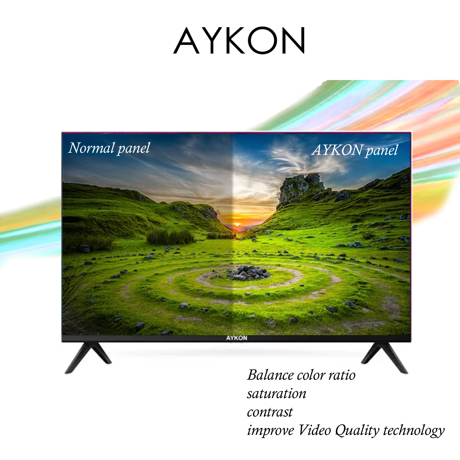43 Inch Smart Led Smart Tv - Color: Black & White