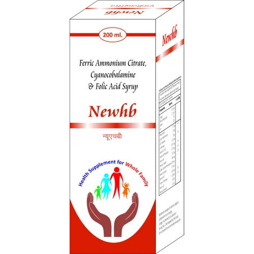 फेरिक अमोनियम साइट्रेट, साइनोकोबामाइन और फोलिक एसिड सिरप