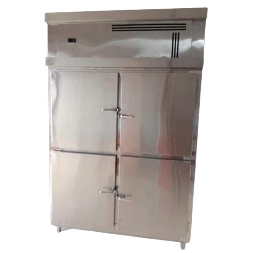 4 Door Refrigerator - PVC Material, Silver Color | Automatic Defrost Operation, Electrical Power Source, Warranty Included