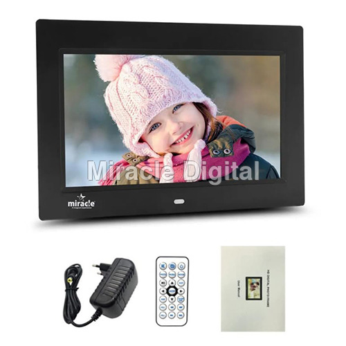 7 Inch Ips Digital Photo Frame - Color: Black