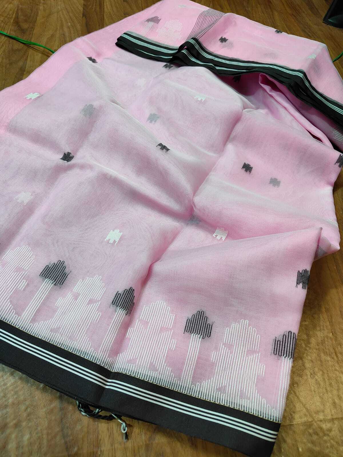 Fancy Maslin Saree - Color: Black