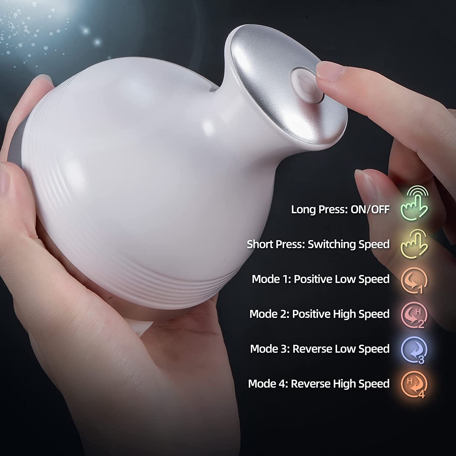 Portable Electric Scalp Massager - Ipx7 Waterproof Material, 4 Massage Heads With 28 3d Kneading Spots | 10-minute Timer, Rechargeable, Dual Purpose For Dry & Wet Use