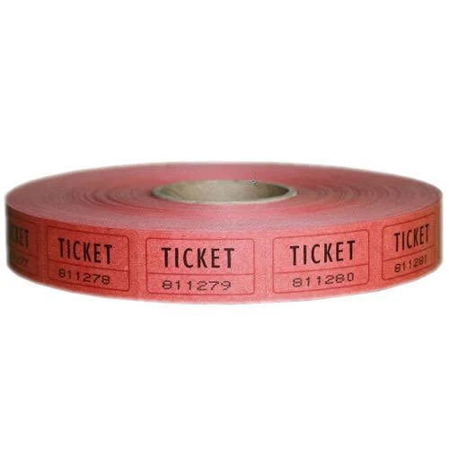 Wood Pulp Cinema Ticket Paper Rolls