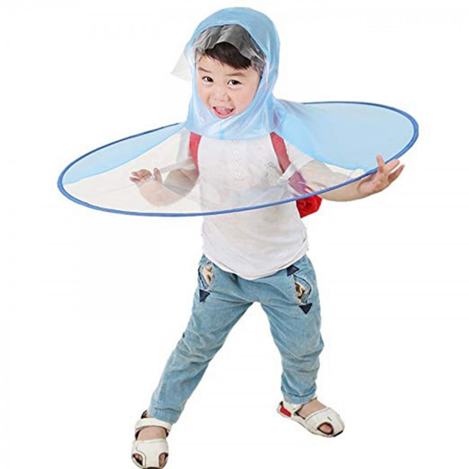 Unisex Headwear Umbrella - Soft & Durable Non-toxic Material, Portable Foldable Design, Waterproof Hands-free Cute Rain Hat For Children