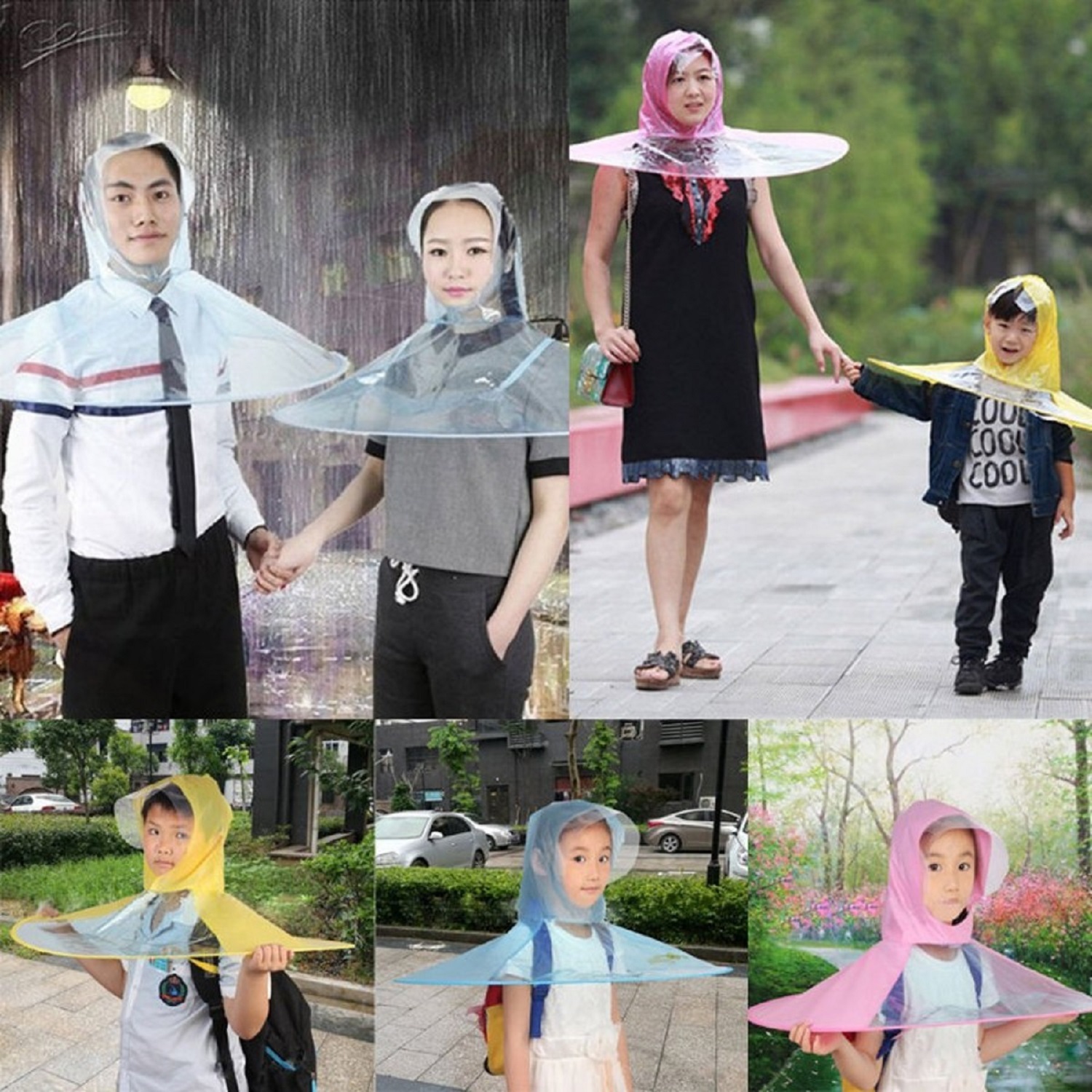 Unisex Headwear Umbrella - Soft & Durable Non-toxic Material, Portable Foldable Design, Waterproof Hands-free Cute Rain Hat For Children