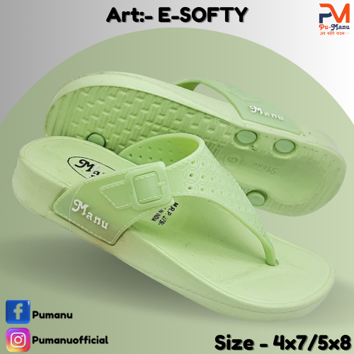 Ladie Cmfortable Slippers - Color: Green
