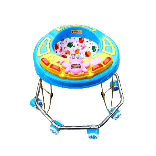 8 Bend Nikel Gudda Walker - Metal and Plastic, 24-28 Inches, Blue | Child Safety, Early Learning, Easy Mobility, Fun Design, Safe Support