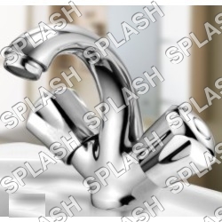 Basin Mixer Tap - Stainless Steel, Standard Size | Wall Mounted, Round Shape, Bath Hardware Set