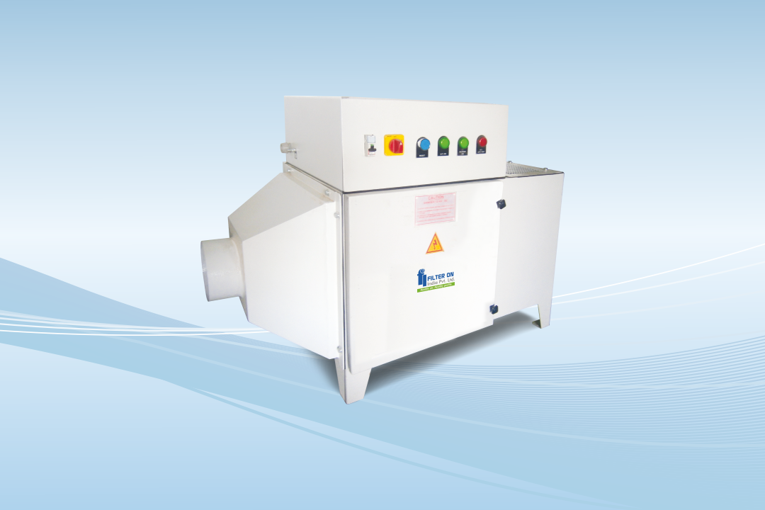 Fume Collector - Ms 16g Powder Coated, 1330x590x890 Mm | 2000 Cmh Capacity, 95% Efficiency, Electrostatic Scrubber, Below 75 Db Noise Level