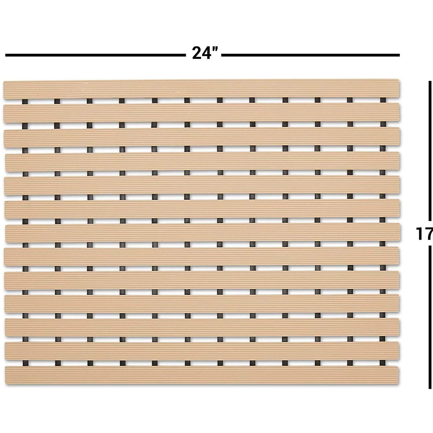 Non-slip Mat - Pvc 24x17.71 Inches Solid Color | Anti-slip Surface Suction Cups Waterproof Quick-drying Easy To Clean