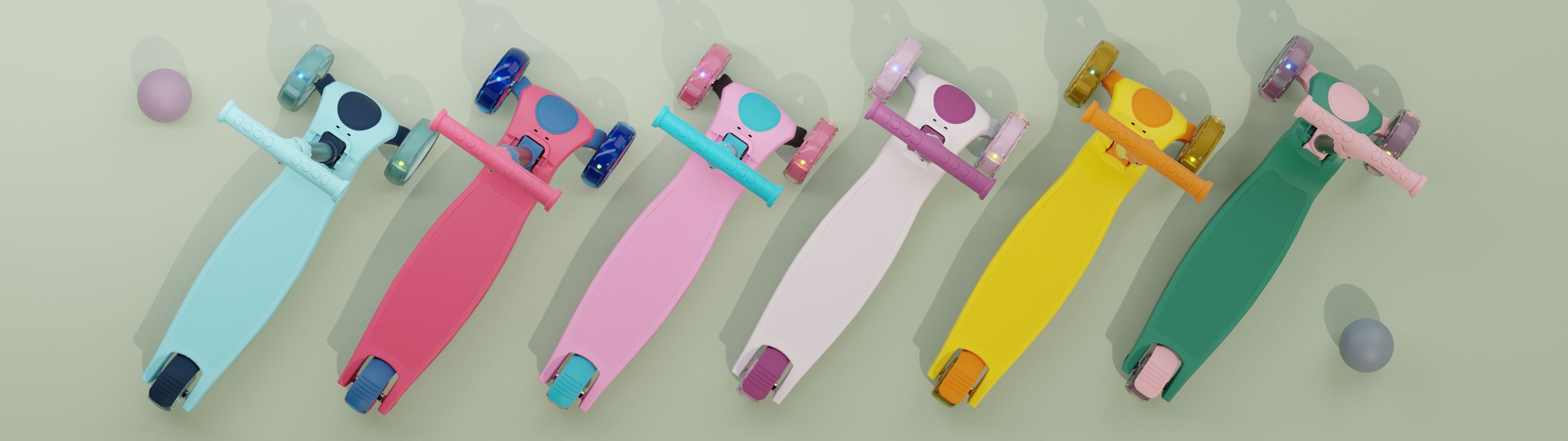 Kids Scooter - Non Led Base Type1, Handle Type1, Front Wheel Type 2, Back Wheel Type 2a | Ideal For Outdoor Play And Easy Maneuvering