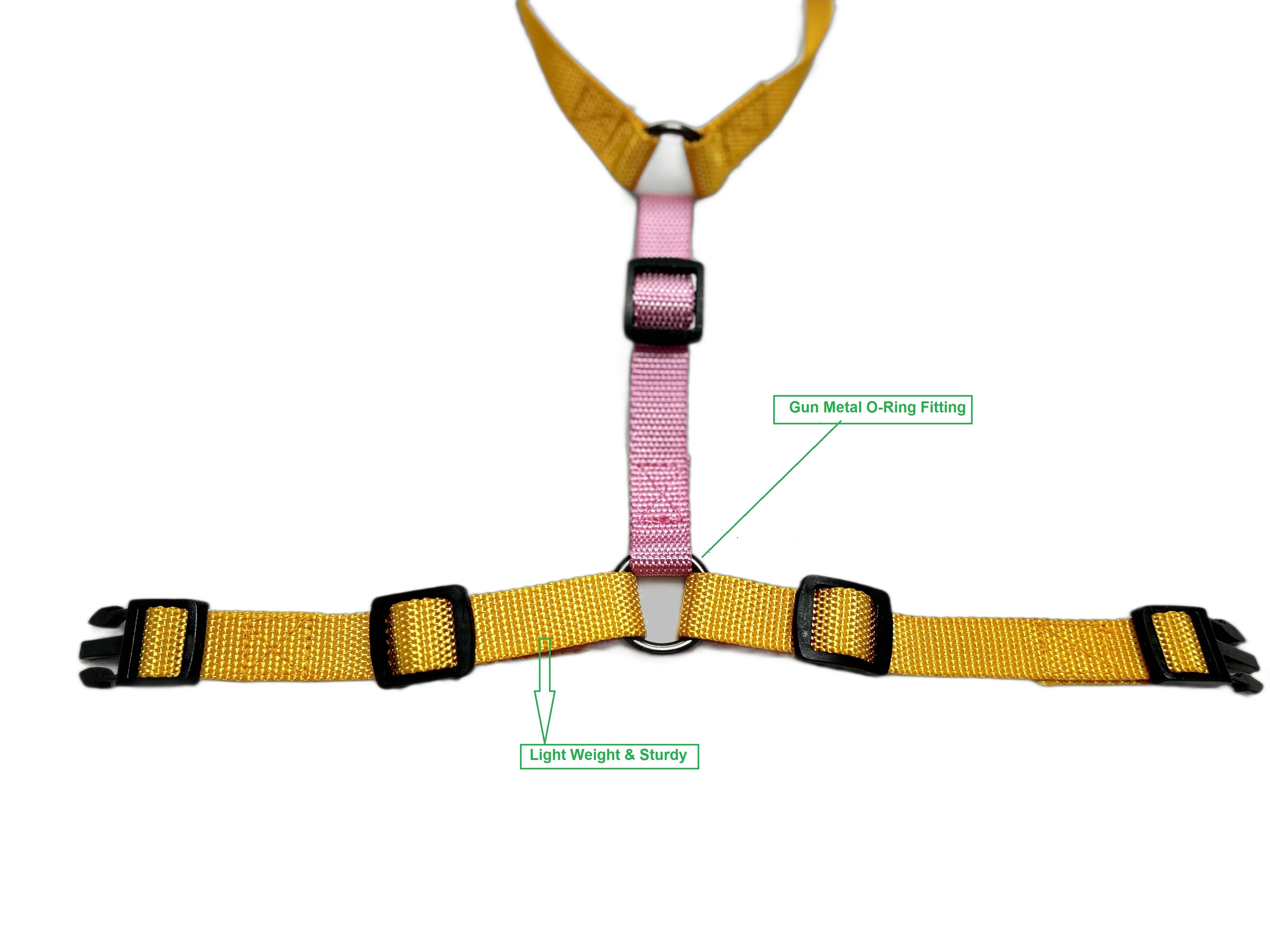 H Dog Harness - Color: Pink
