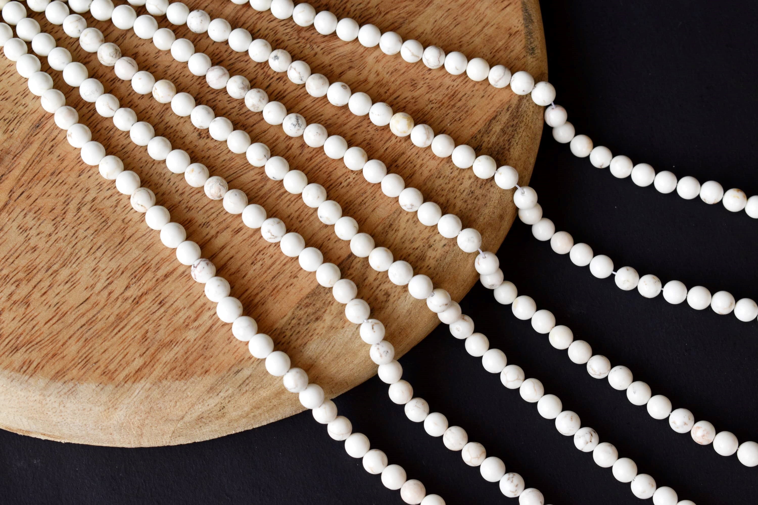 8mm Copper Howlite Beads, Gemstone Beads For Necklace, Crystal Beads Jewelry - 100% Natural, Polished Round Beads, 14.5 Inch Strand, Unique Deep Hue