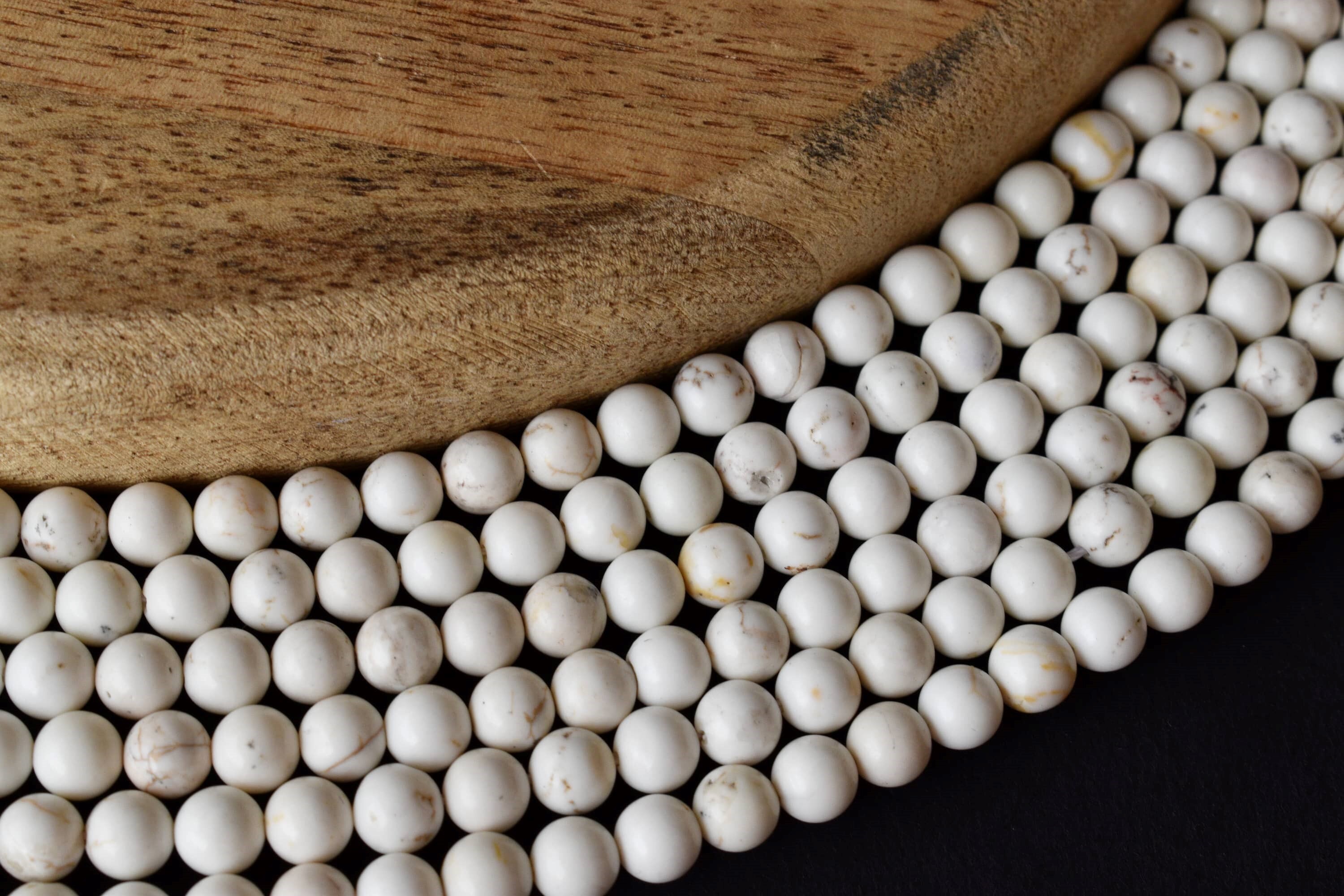 8mm Copper Howlite Beads, Gemstone Beads For Necklace, Crystal Beads Jewelry - 100% Natural, Polished Round Beads, 14.5 Inch Strand, Unique Deep Hue