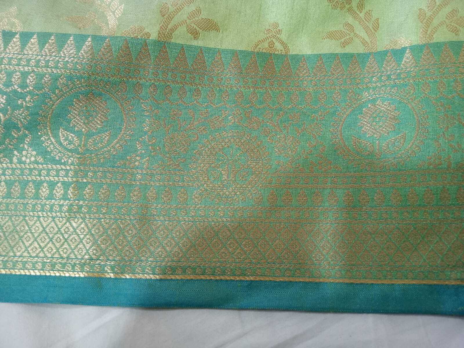 Tusser Cotton Pattu Saree - Jacquard Fabric, Pastel Color Range With Handwoven Thread Work | Elegant Choice For Weddings, Corporate Events, And Casual Gatherings