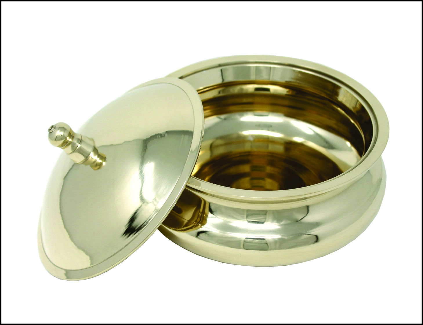 Bronze Serving Dish - 19.5x19.5x13 Cms | Polished Metal Finish, Elegant Lid Design, 1000 Grams Weight