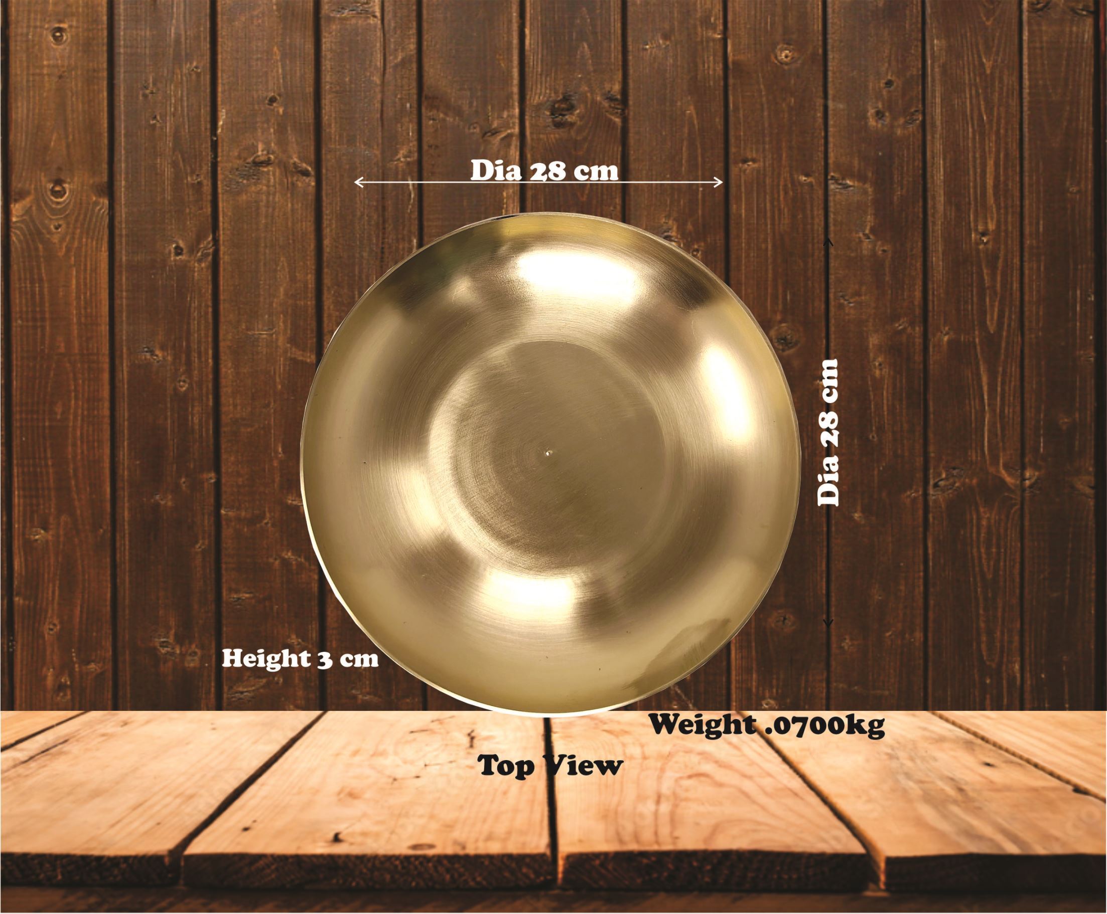 Bronze Serving Plate - Color: Gold