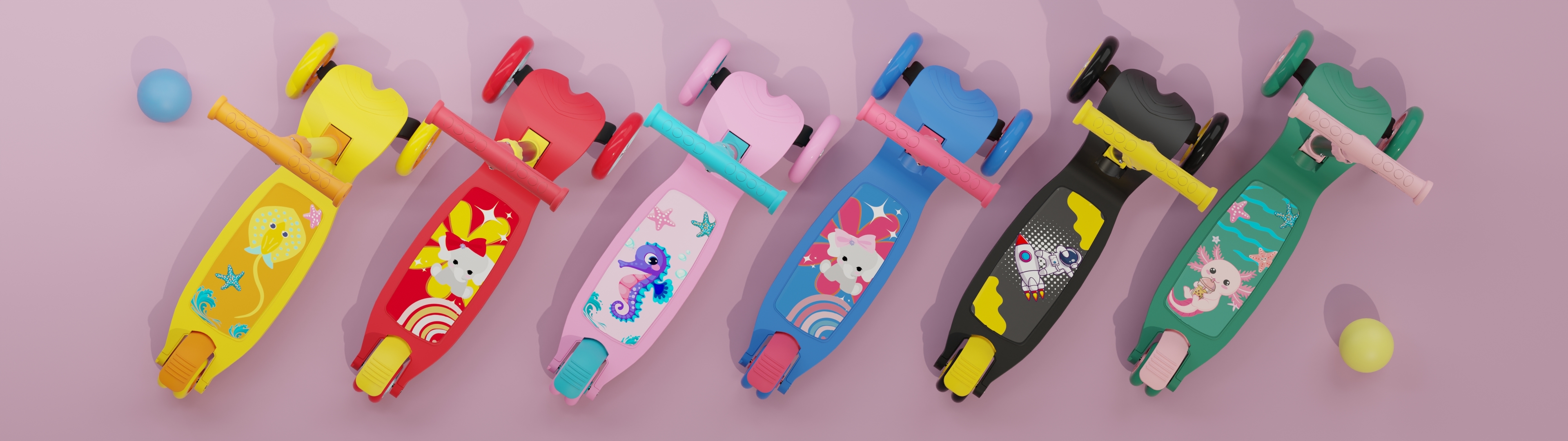Kick Scooter - Durable Aluminum Frame, Lightweight Design, Smooth-glide Wheels, Adjustable Handlebar Height