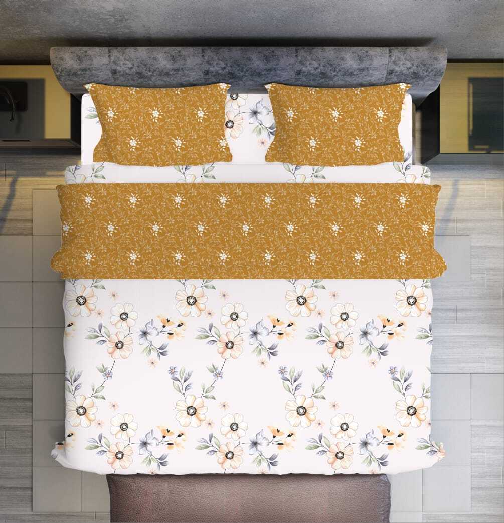 Perfect King Fitted Bedding Set - Linen Material, 275x275 Cm Bedsheet Size, 46x69 Cm Pillow Covers, No Shrinkage, Ideal For Home And Hotel Use